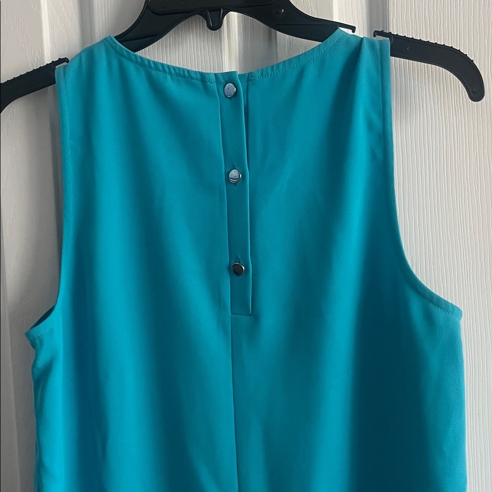 Ann Taylor Turquoise Sleeveless Shift Dress Size 6 - Picture 5 of 10
